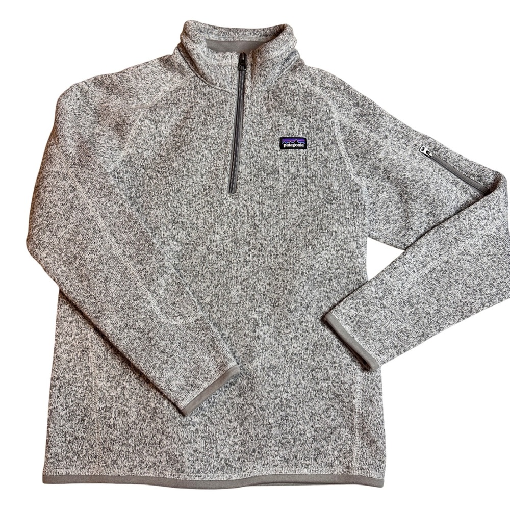 Patagonia Better Sweater 1/4 Zip Fleece Pullover Gray Youth XL 14
